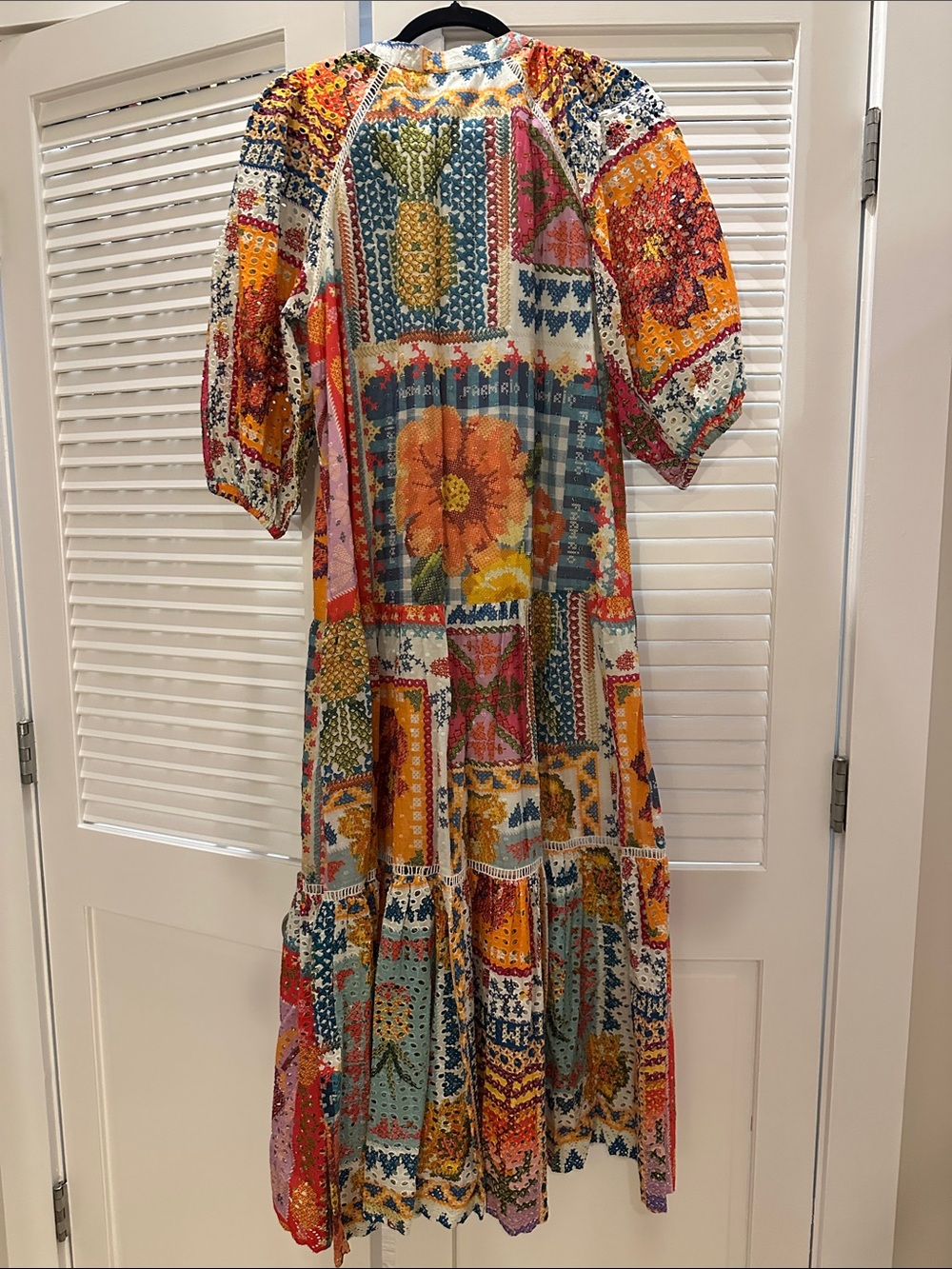 FARM Rio Multicolor Floral Patchwork Button Dress - Picture 3 of 4